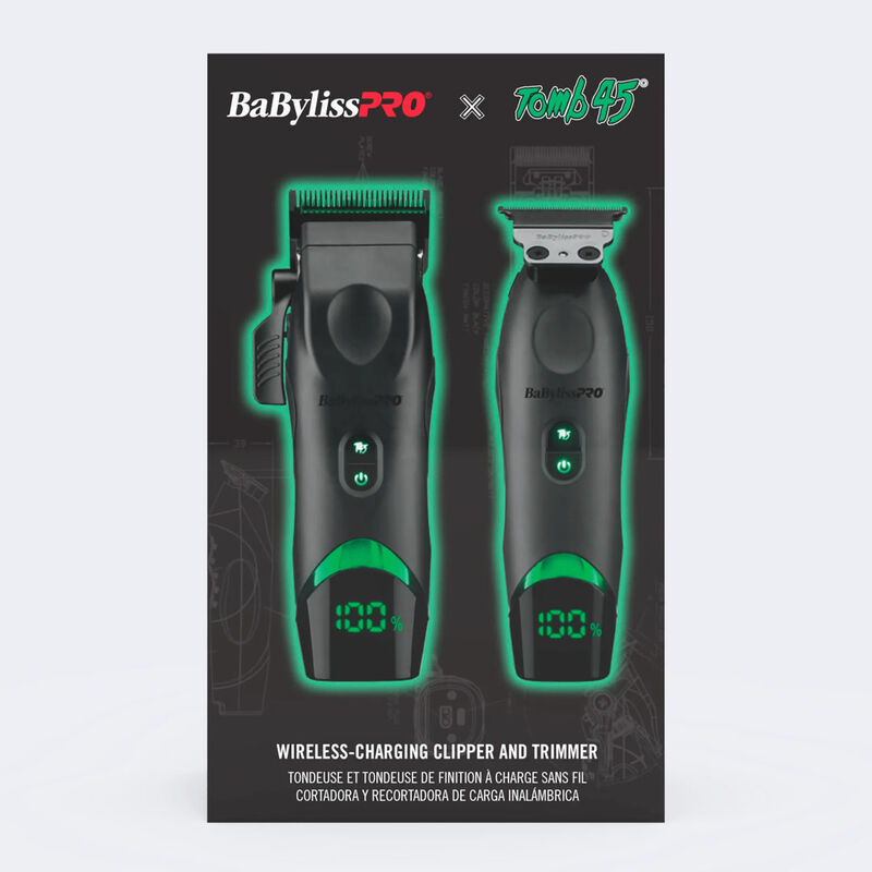 BaBylissPRO&reg; x Tomb45&reg; Wireless-Charging Clipper & Trimmer Set, , hi-res