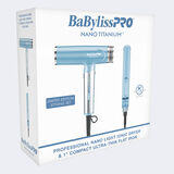 BaBylissPRO&reg; Nano Titanium&trade; Limited Edition Professional Nano Light Dryer & 1" Compact Ultra-Thin Flat Iron Prepack, , hi-res 3