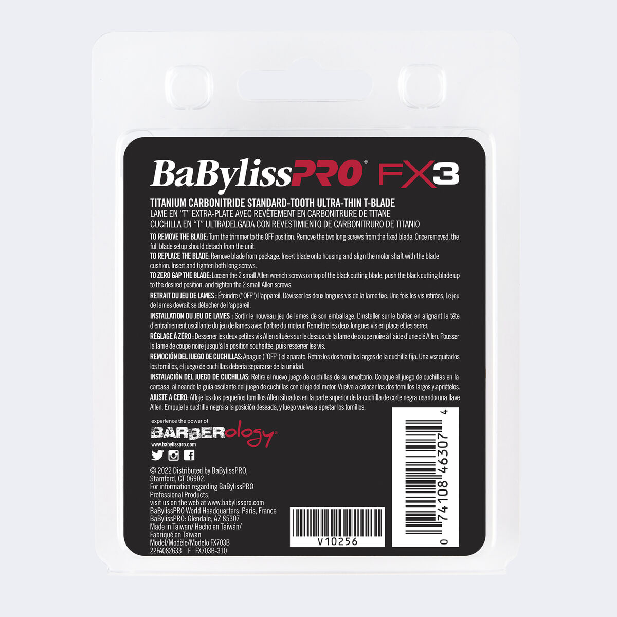 BaBylissPRO&reg; Titanium Carbon-Nitride Standard-Tooth Ultra-Thin Replacement T-Blade, , hi-res 4