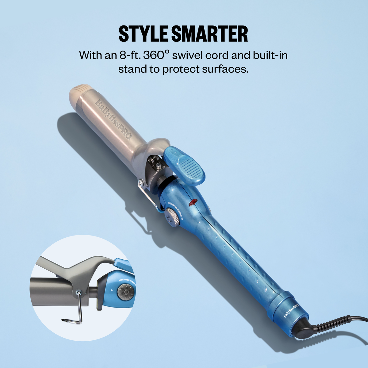 BaBylissPRO&reg; Nano Titanium&trade; Limited Edition 1&frac14;" Digital Ionic Flat Iron & 1&frac14;" Spring Curling Iron Prepack, , hi-res 5