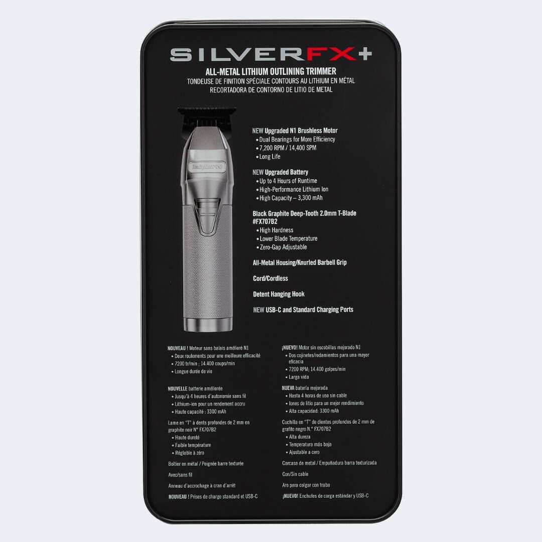 SilverFX+ All-Metal Lithium Outlining Trimmer | BaBylissPRO