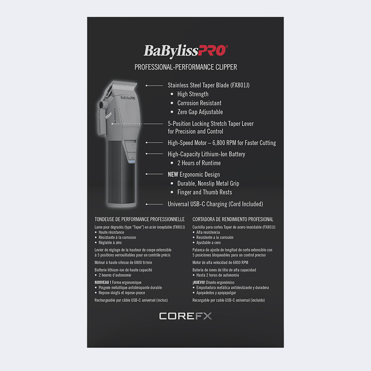 BaBylissPRO&reg; COREFX Clipper, , hi-res 5