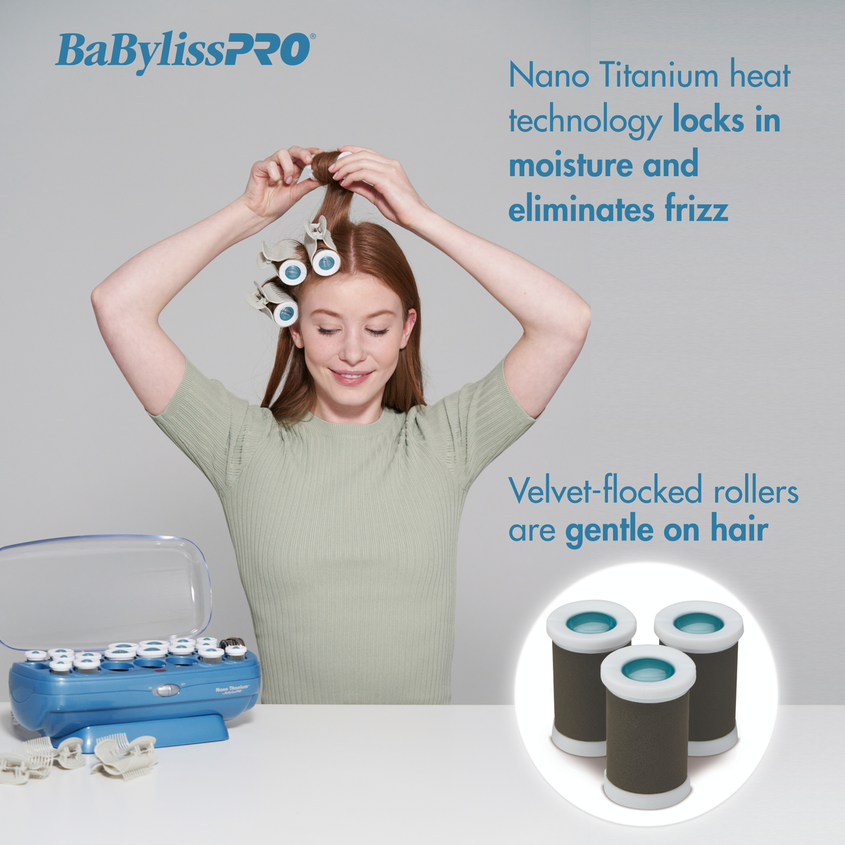 BaBylissPRO&reg; Nano Titanium&trade; Professional 20-Roller Hot Rollers, , hi-res 2