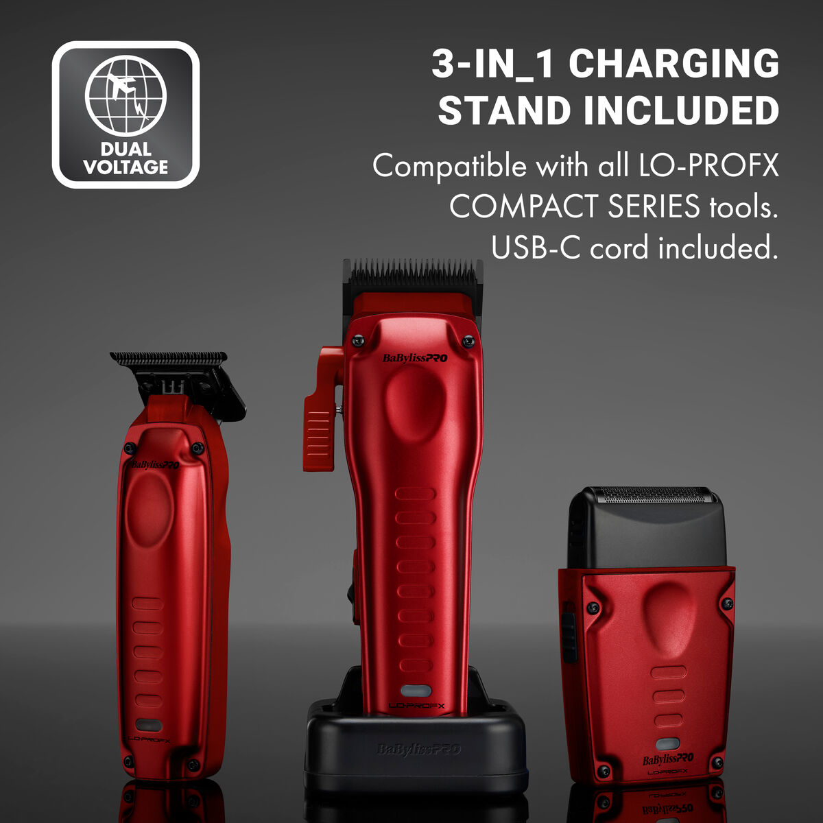 BaBylissPRO&reg; Limited Edition LO-PROFX Compact Single-Foil Shaver (Red), , hi-res 3