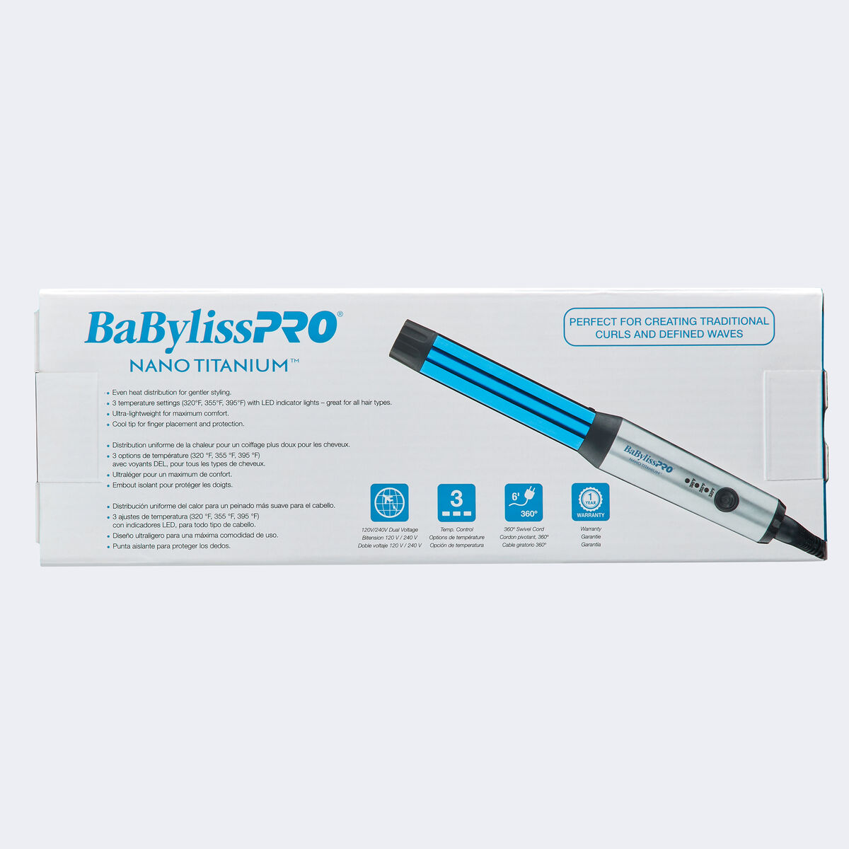 BaBylissPRO&reg; Nano Titanium&trade; 1" Compact Curling Wand, , hi-res 3