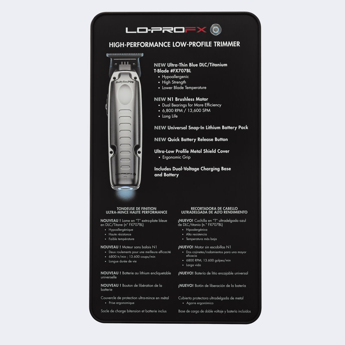 BaBylissPRO&reg; FXONE&trade; Lo-ProFX High Performance Low-Profile Trimmer, , hi-res 6
