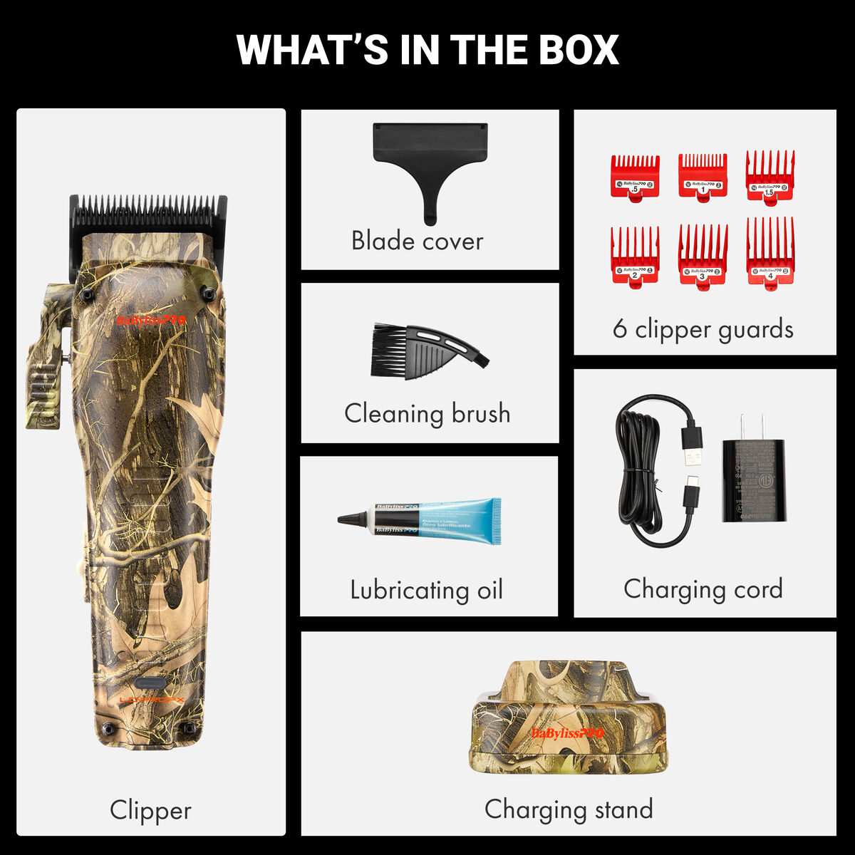 BaBylissPRO&reg; Limited Edition LO-PROFX Compact Clipper (Camo), , hi-res 8