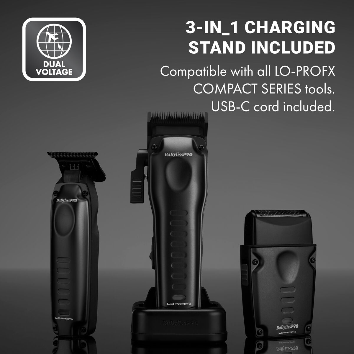 BaBylissPRO&reg; LO-PROFX Compact Series Clipper (Matte Black), , hi-res 3