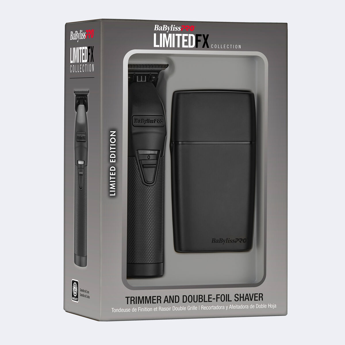 BaBylissPRO&reg; LimitedFX Matte Black Trimmer and Double-Foil Shaver Gift Set, , hi-res 3