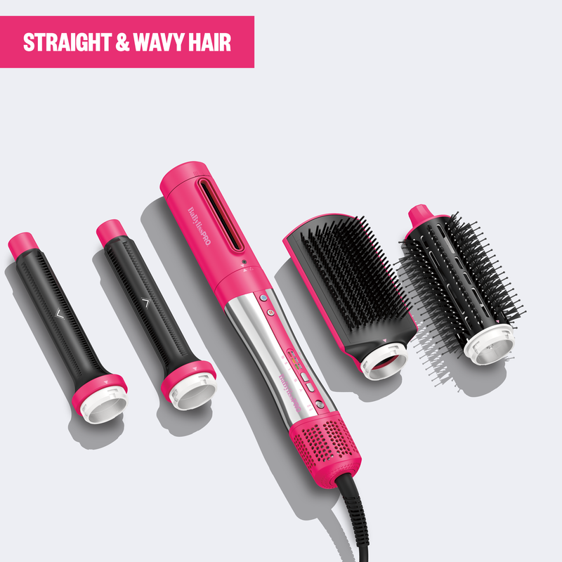 BaBylissPRO&reg; Limited Edition Style/Switch&trade; 5-in-1 Air Styling & Drying System - Straight & Wavy (Hot Pink), , hi-res