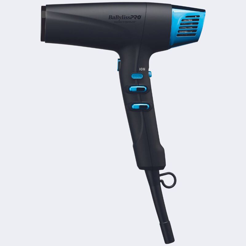 BaBylissPRO&reg; Nano Titanium&trade; Limited Edition Black & Blue Professional High-Speed Dual Ionic Dryer, , hi-res