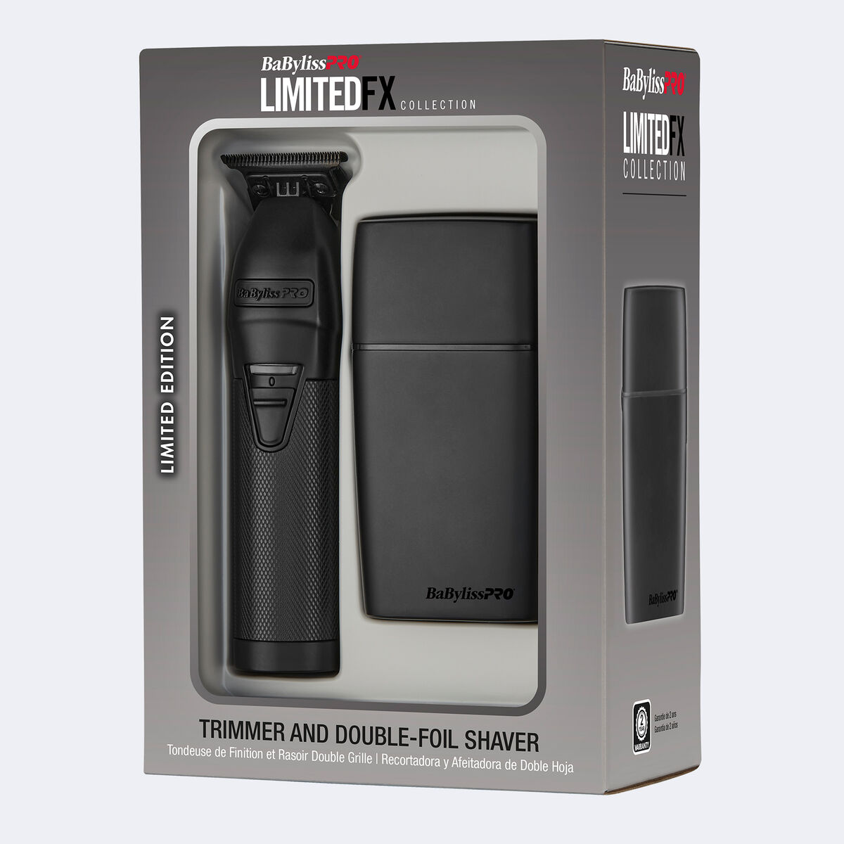BaBylissPRO&reg; LimitedFX Matte Black Trimmer and Double-Foil Shaver Gift Set, , hi-res 2