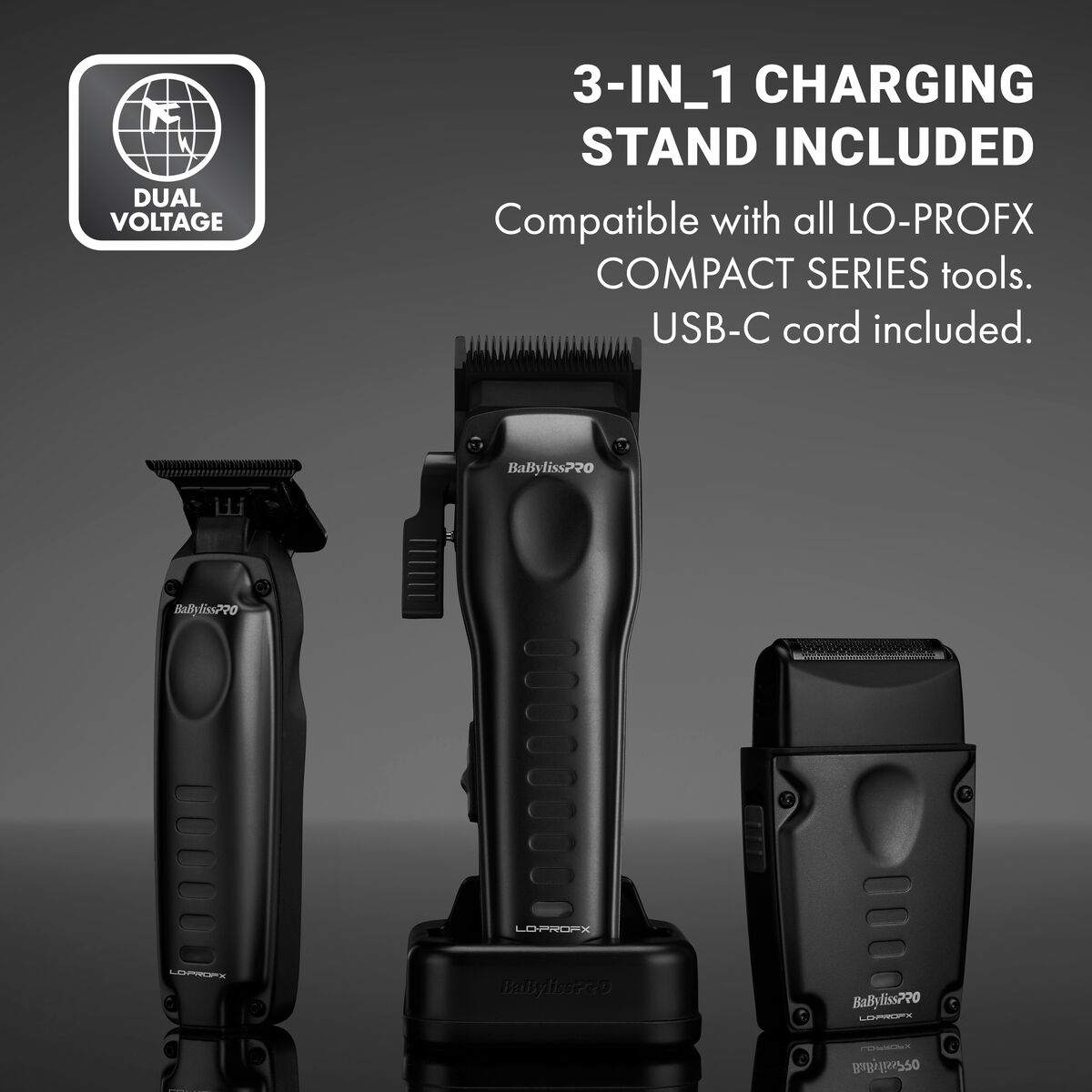 BaBylissPRO&reg; LO-PROFX Compact Series Trimmer (Matte Black), , hi-res 3
