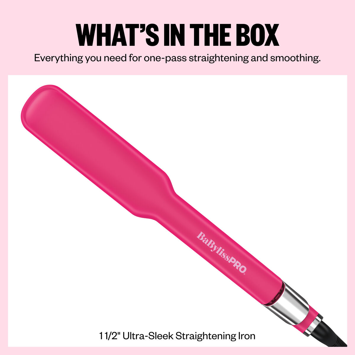 BaBylissPRO&reg; Limited Edition Ultra-Sleek 1.5" Straightening Iron (Hot Pink), , hi-res 5