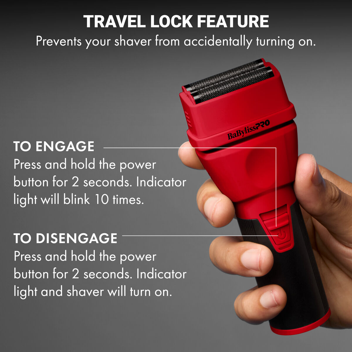BaBylissPRO&reg; COREFX Double-Foil Shaver (Limited Edition Red), , hi-res 9