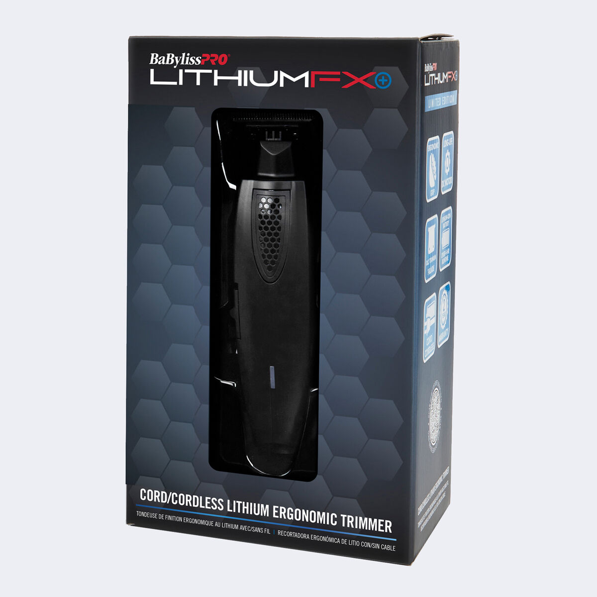 BaBylissPRO&reg; LithiumFX+ Matte Black Cord/Cordless Lithium Ergonomic Trimmer, , hi-res 4