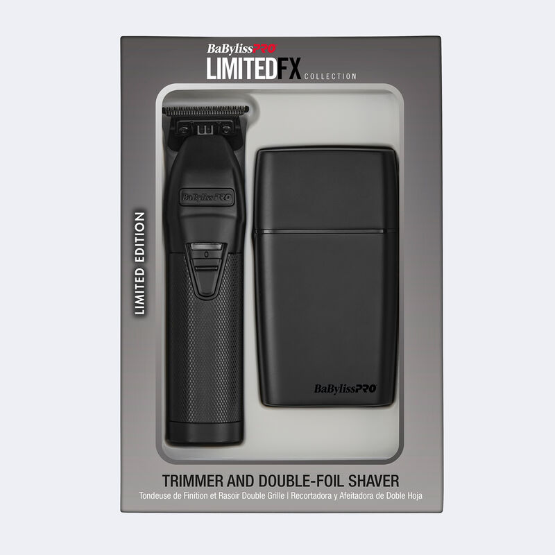 BaBylissPRO&reg; LimitedFX Matte Black Trimmer and Double-Foil Shaver Gift Set, , hi-res