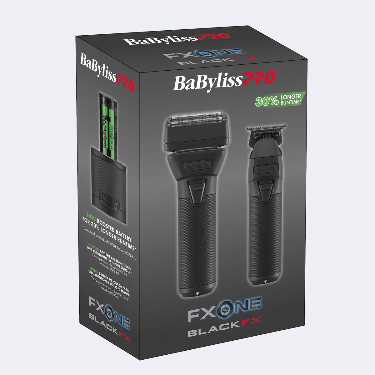 BaBylissPRO&reg; FXONE&trade; BLACKFX Trimmer & Double-Foil Shaver Prepack, , hi-res 2