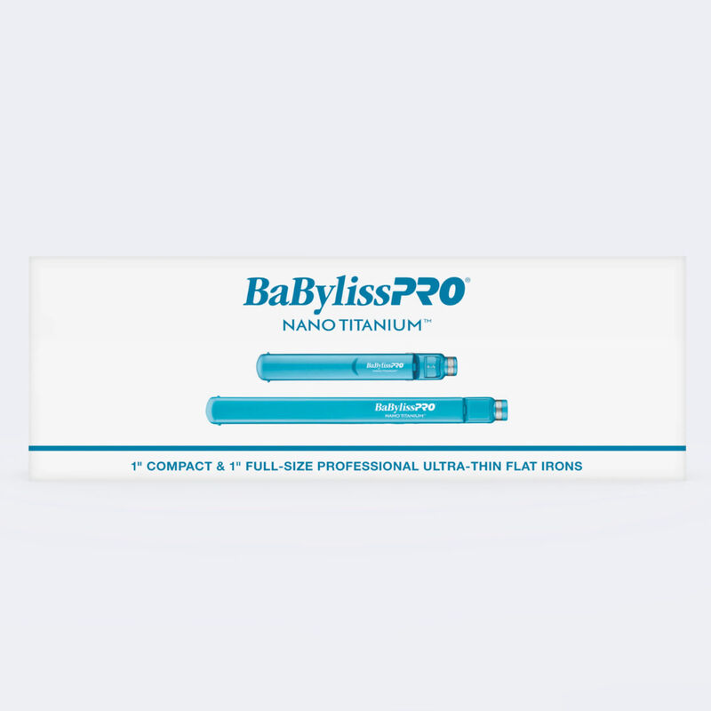 BaBylissPRO&reg; Nano Titanium&trade; 1" Ultra-Thin Flat Iron & 1" Compact Ultra-Thin Flat Iron Prepack, , hi-res