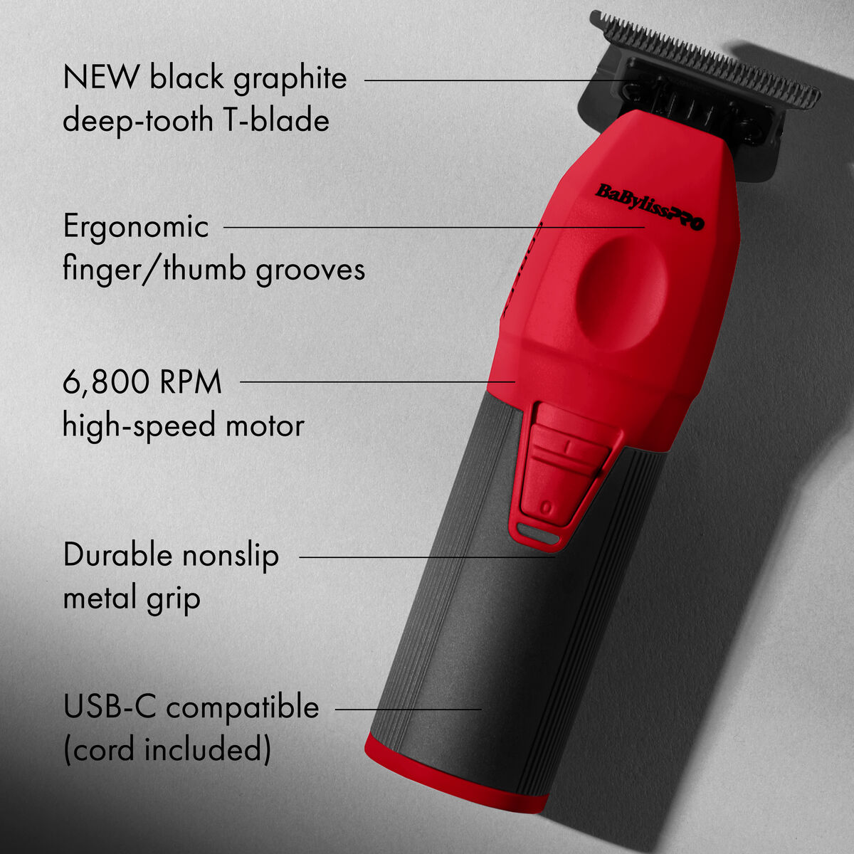 BaBylissPRO&reg; COREFX Trimmer (Limited Edition Red), , hi-res 4
