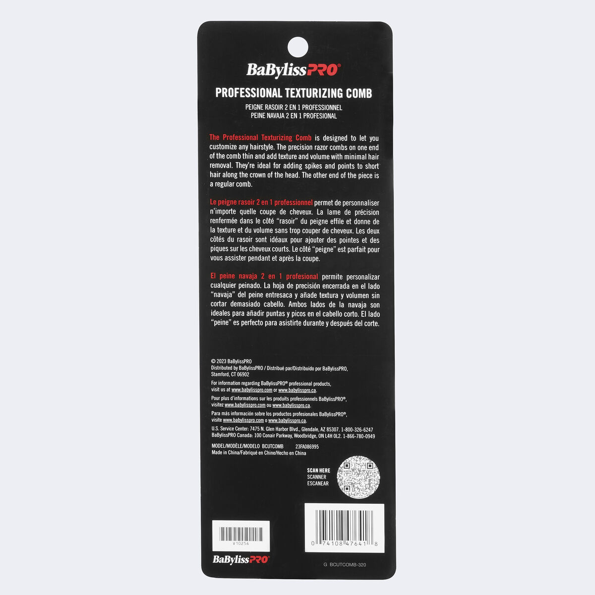 BaBylissPRO&reg; Professional Texturizing Comb, , hi-res 3