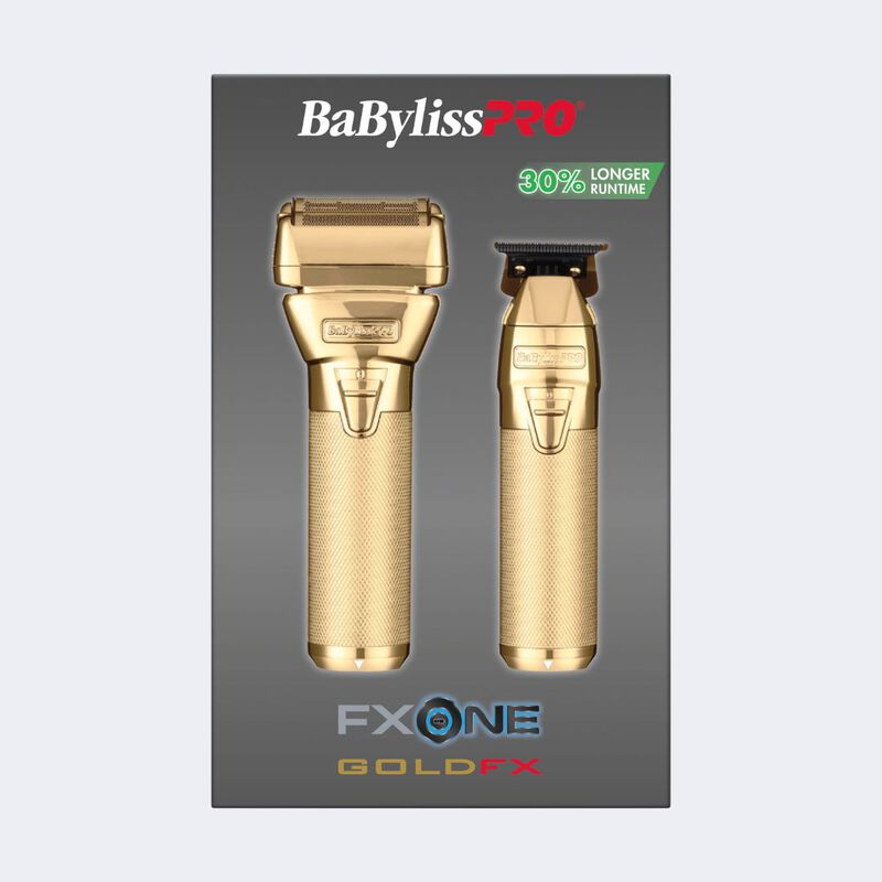 BaBylissPRO&reg; Limited Edition FXONE GoldFX All-Metal Trimmer & Shaver Prepack, , hi-res