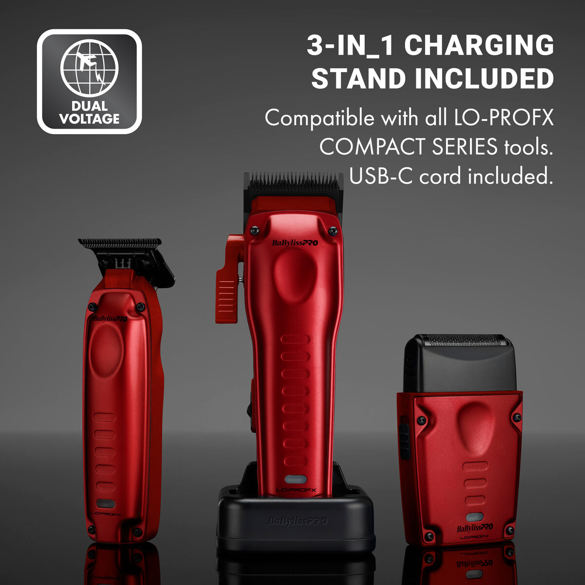 BaBylissPRO&reg; Limited Edition LO-PROFX Compact Clipper (Red), , hi-res 4