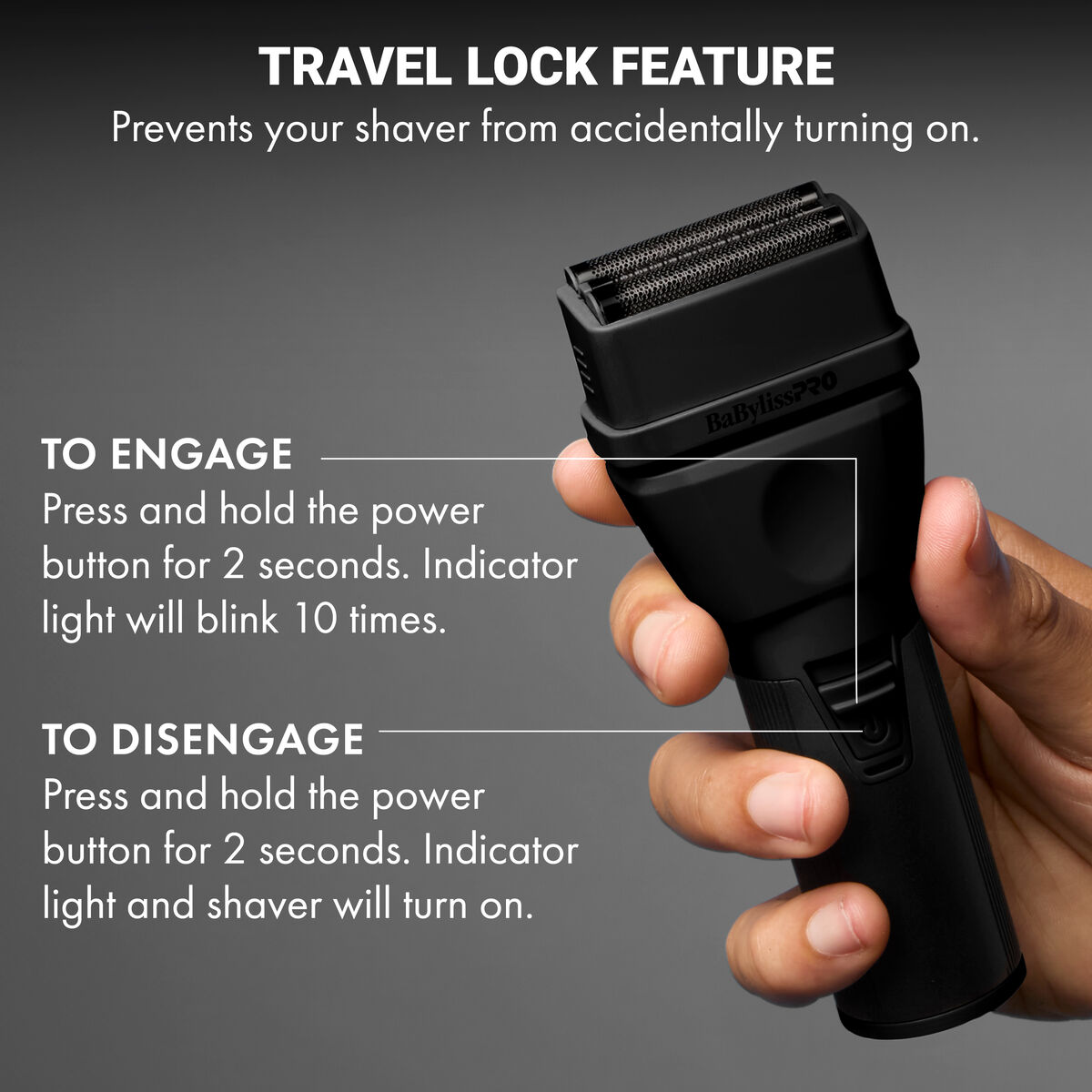 BaBylissPRO&reg; COREFX Double-Foil Shaver (Matte Black), , hi-res 8