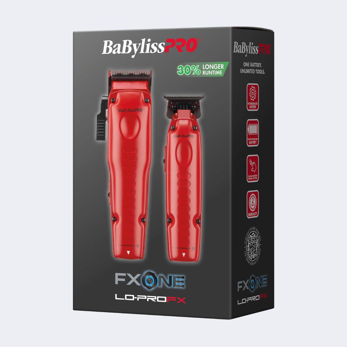 BaBylissPRO&reg; FXONE&trade; Lo-ProFX Limited Edition Matte Red Clipper, Trimmer & Boosted Battery Gift Set, , hi-res 2