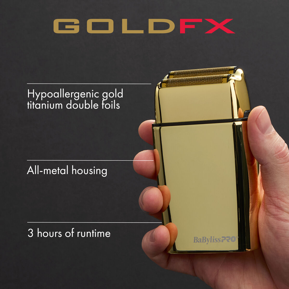 BaBylissPRO&reg; GoldFX All-Metal Trimmer & Double-Foil Shaver Prepack, , hi-res 7