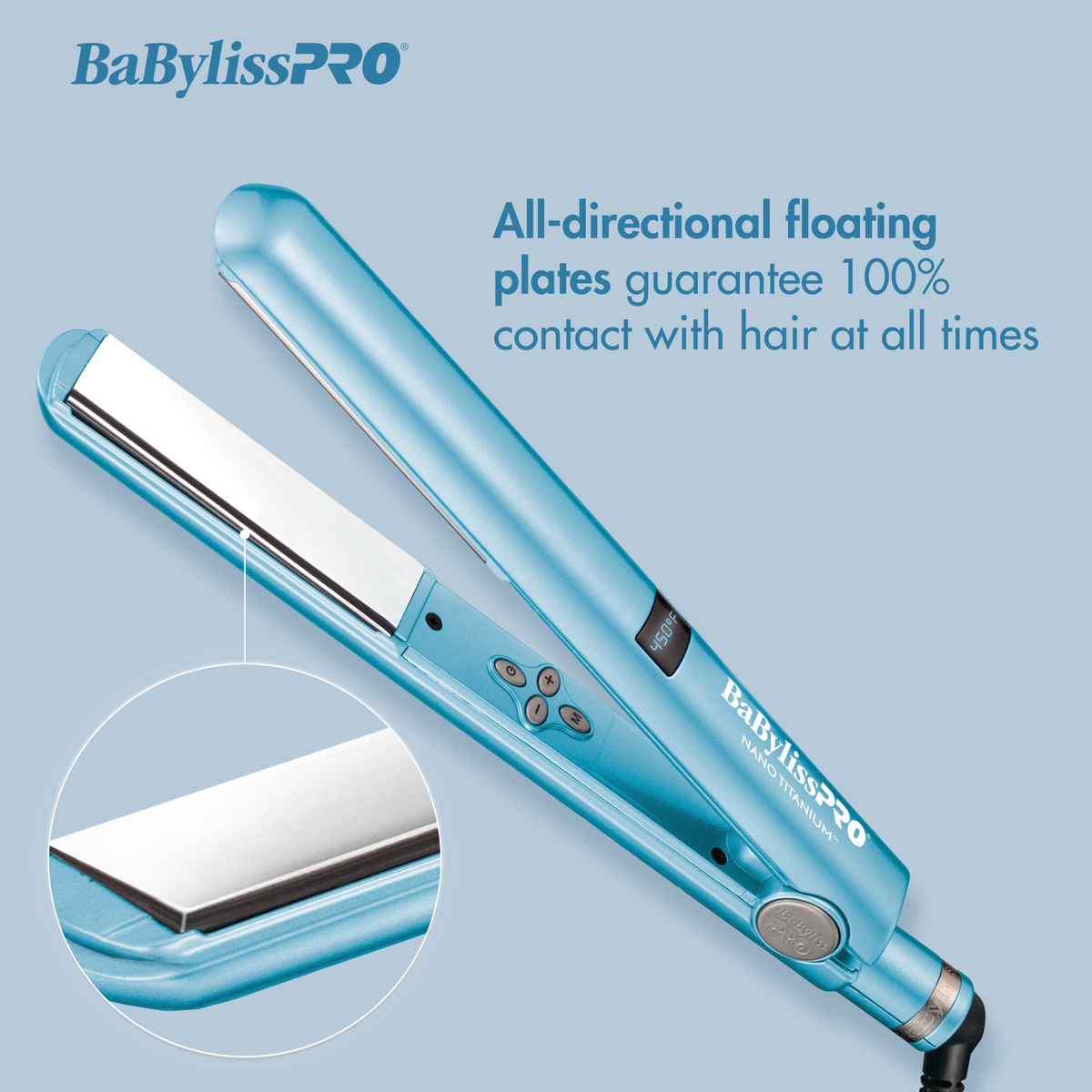 BaBylissPRO&reg; Nano Titanium&trade; 1" Digital Straightener, , hi-res 8