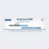 BaBylissPRO&reg; Nano Titanium&trade; 1.25" Spring Curling Iron & 1" Ultra-Thin Flat Iron Gift Set, , hi-res 1