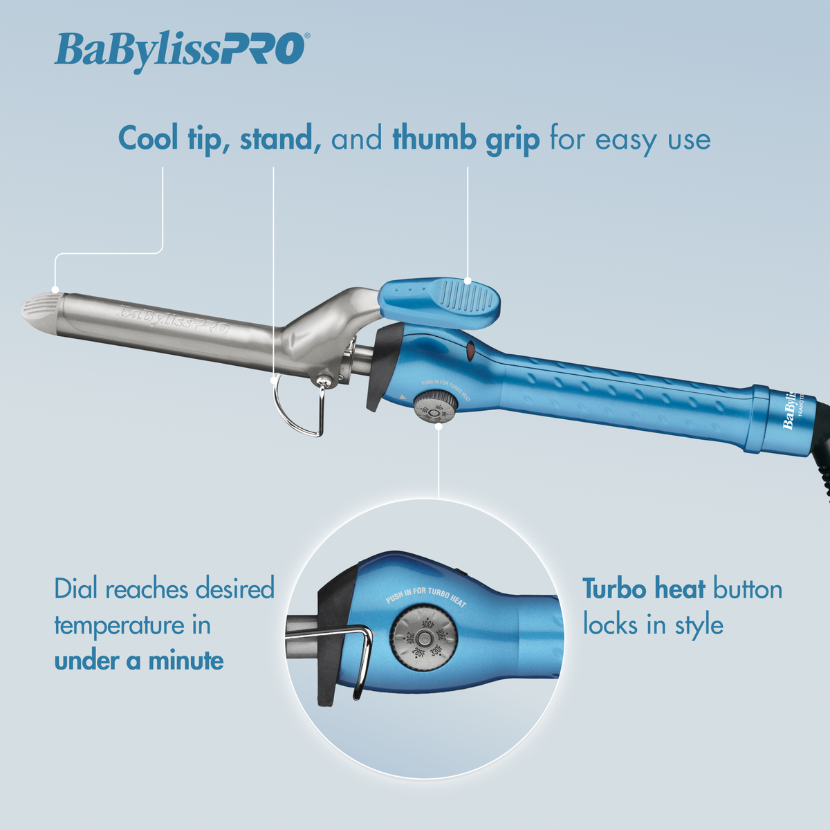 BaBylissPRO&reg; Nano Titanium&trade; 1&frac12;" Spring Curling Iron, , hi-res 6