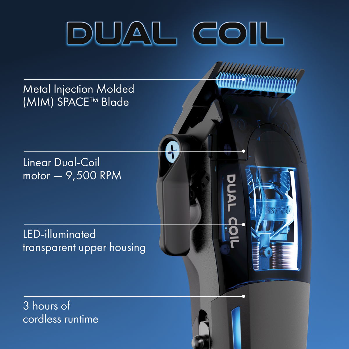 BaBylissPRO&reg; Dual-Coil Motor Clipper, , hi-res 7