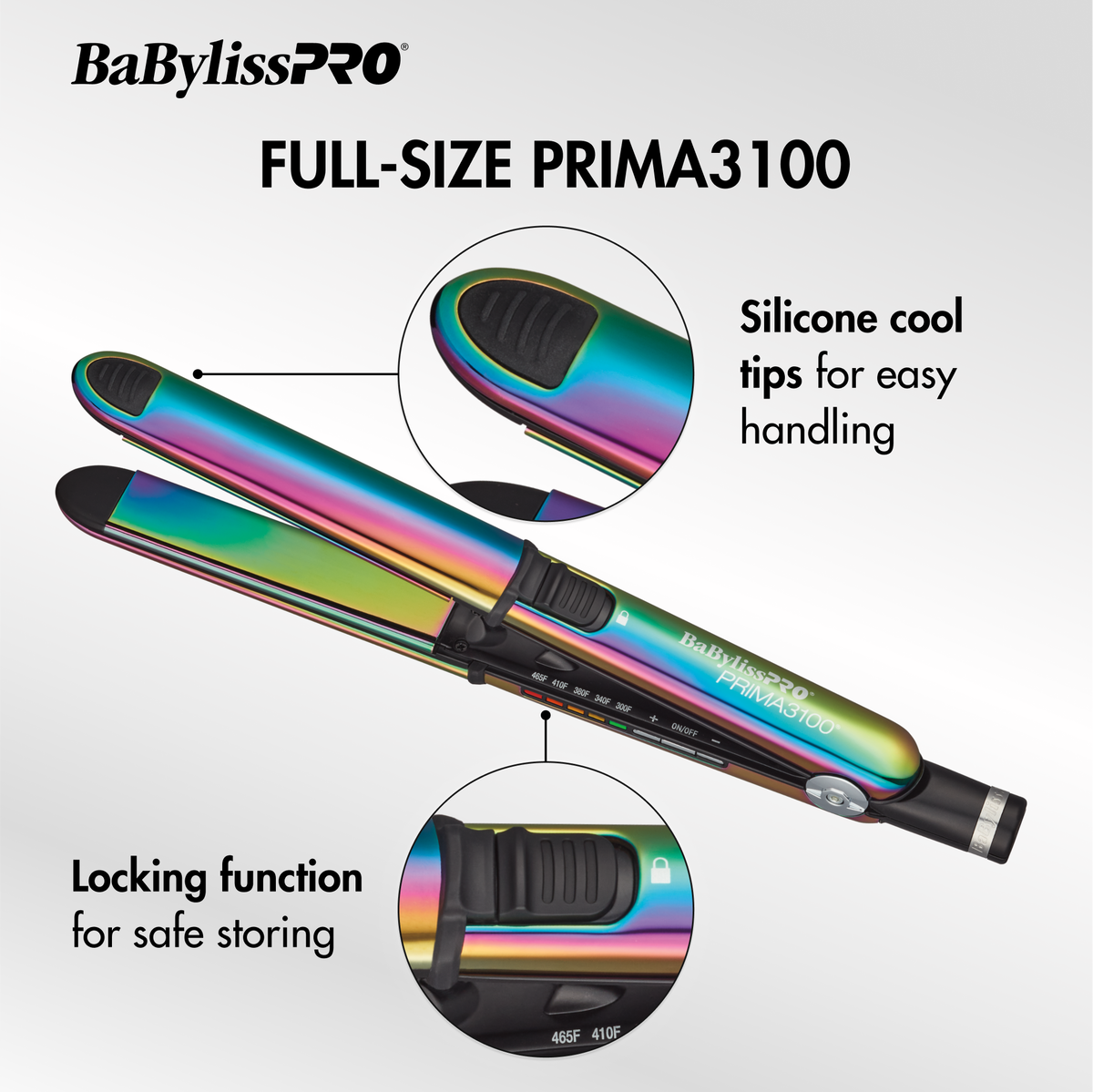 BaBylissPRO&reg; Nano Titanium&trade; Iridescent Prima3100 & Prima2000 Styling Irons Prepack, , hi-res 4