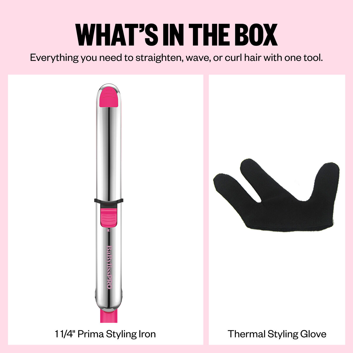 BaBylissPRO&reg; Limited Edition Prima3000&reg; 1&frac14;" Styling Iron (Hot Pink), , hi-res 5