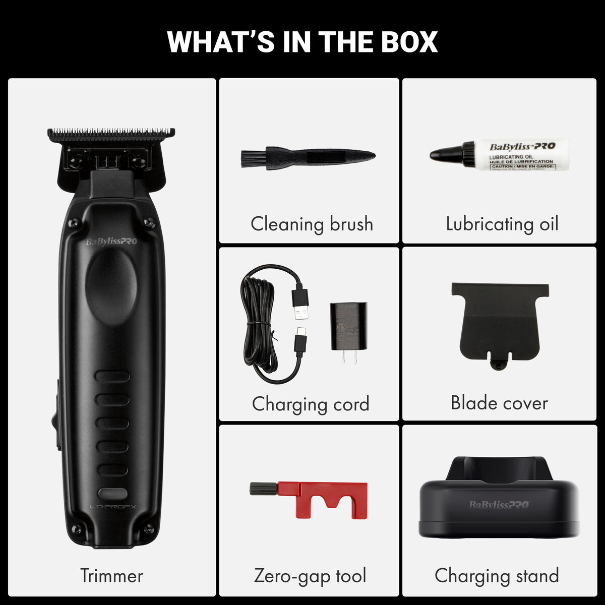 BaBylissPRO&reg; LO-PROFX Compact Series Trimmer (Matte Black), , hi-res 9