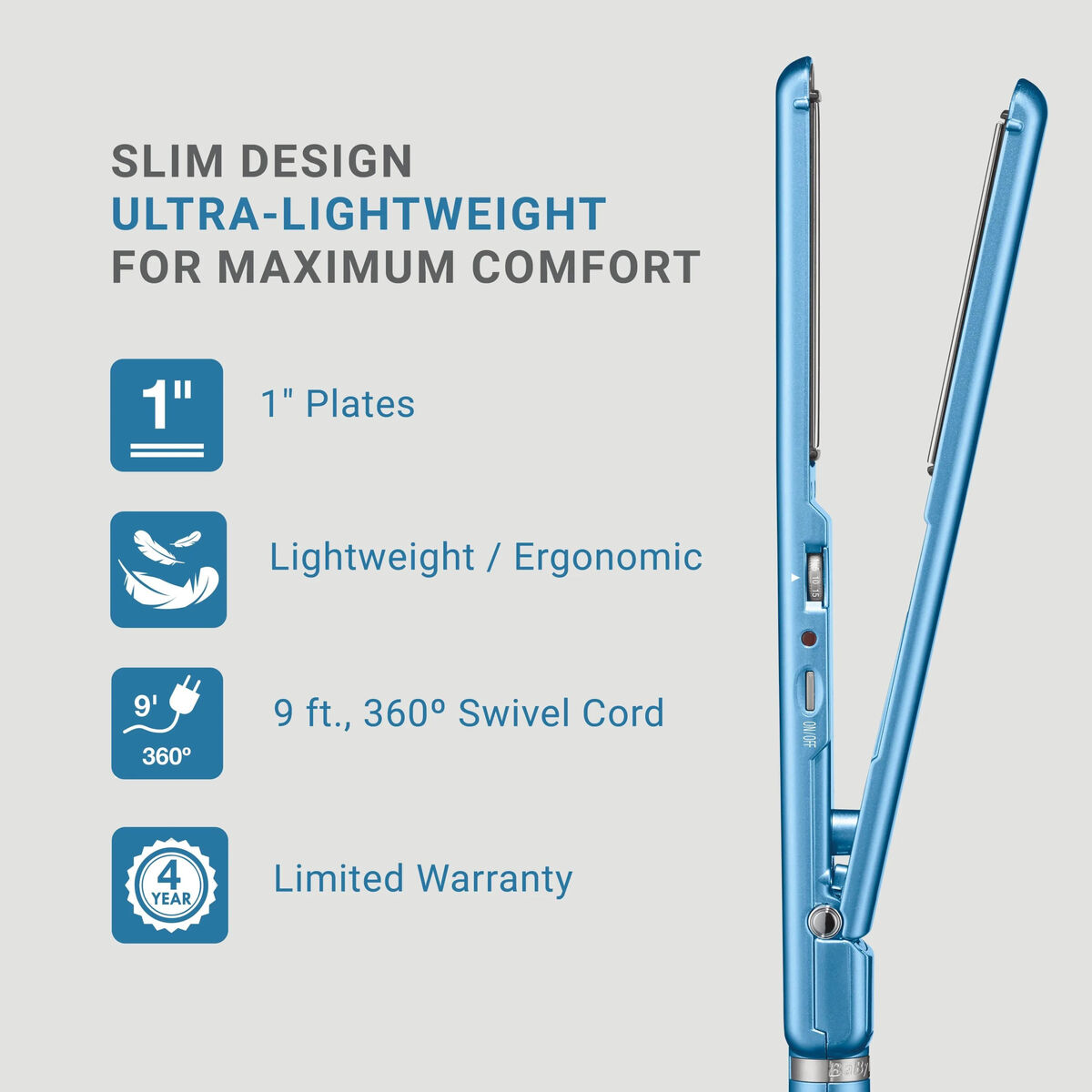 BaBylissPRO&reg; Nano Titanium&trade; 1&frac14;" Spring Curl Iron & 1" Ultra-Thin Flat Iron Prepack, , hi-res 9