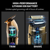 BaBylissPRO&reg; GoldFX All-Metal Trimmer & Double-Foil Shaver Prepack, , hi-res 9