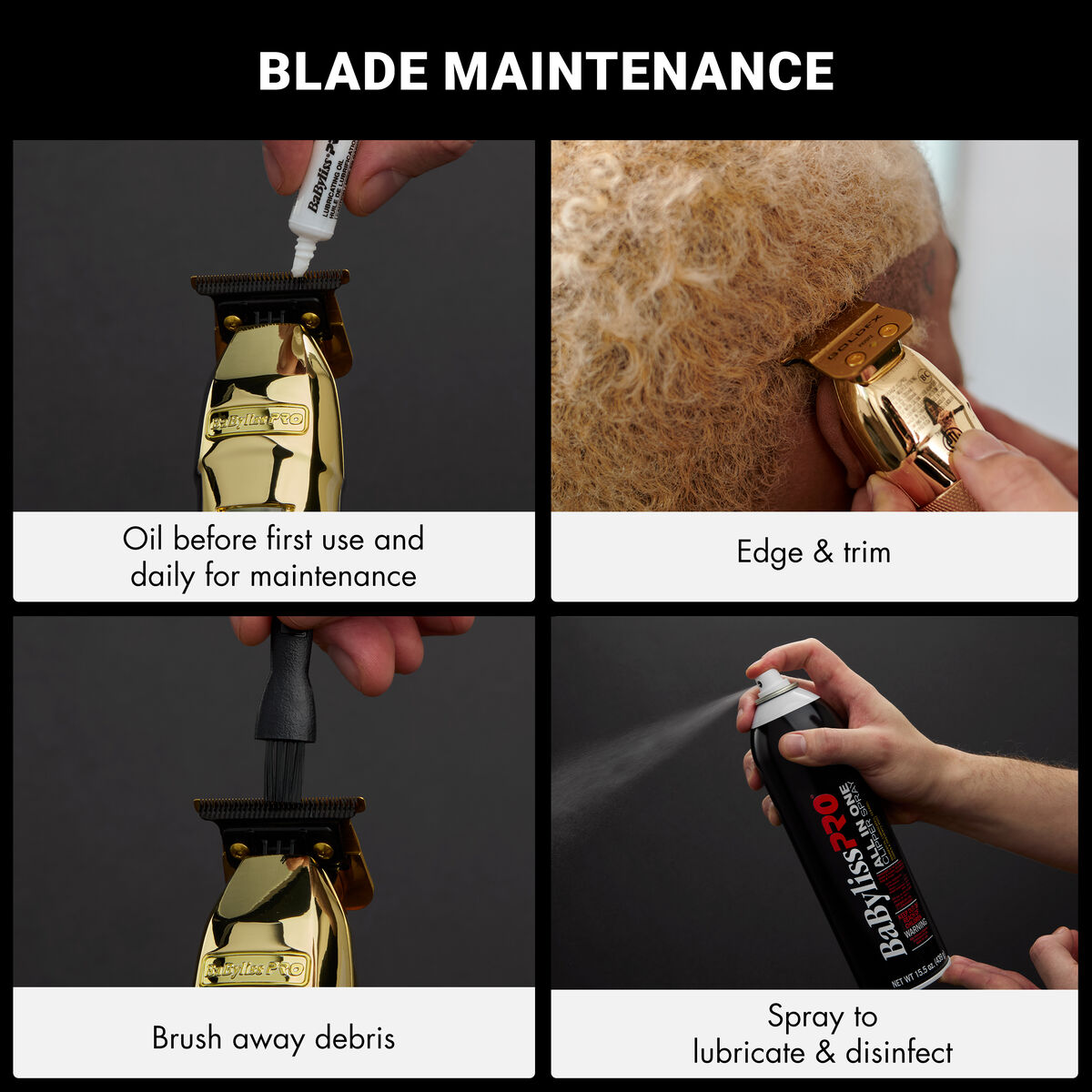 BaBylissPRO&reg; GoldFX All-Metal Trimmer & Double-Foil Shaver Prepack, , hi-res 11