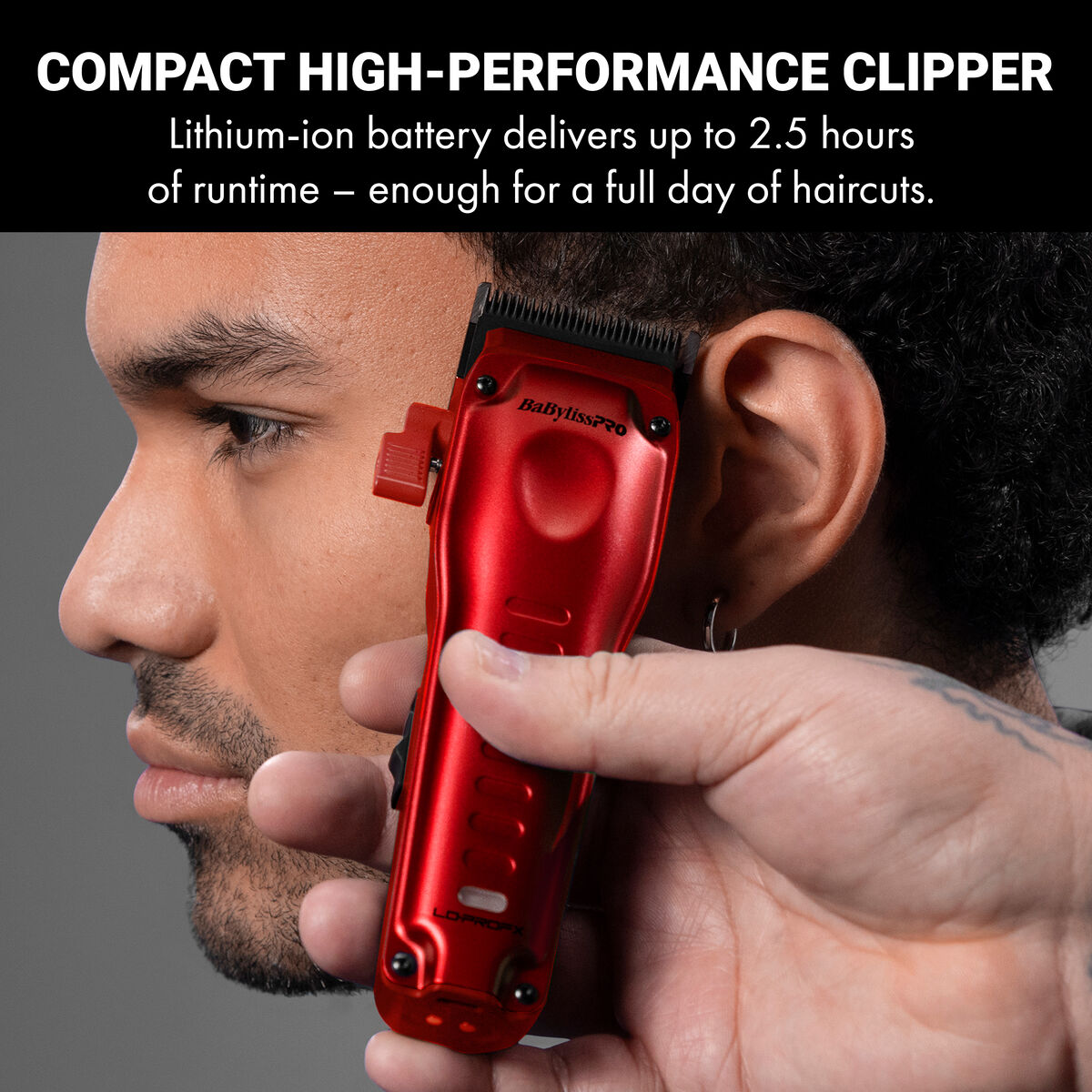 BaBylissPRO&reg; Limited Edition LO-PROFX Compact Clipper (Red), , hi-res 3