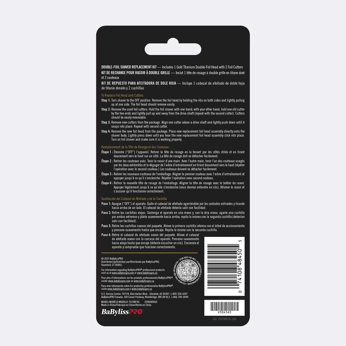 BaBylissPRO&reg; FXONE Replacement Foils & Cutters (Gold), , hi-res 3