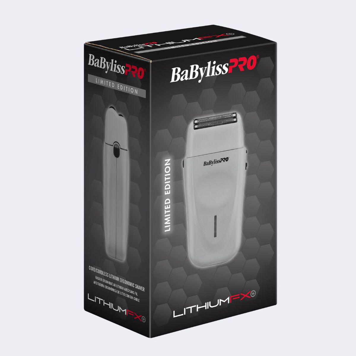 BaBylissPRO&reg; LithiumFX+ Limited Edition Grey Cord/Cordless Lithium Ergonomic Double Foil Shaver, , hi-res 5