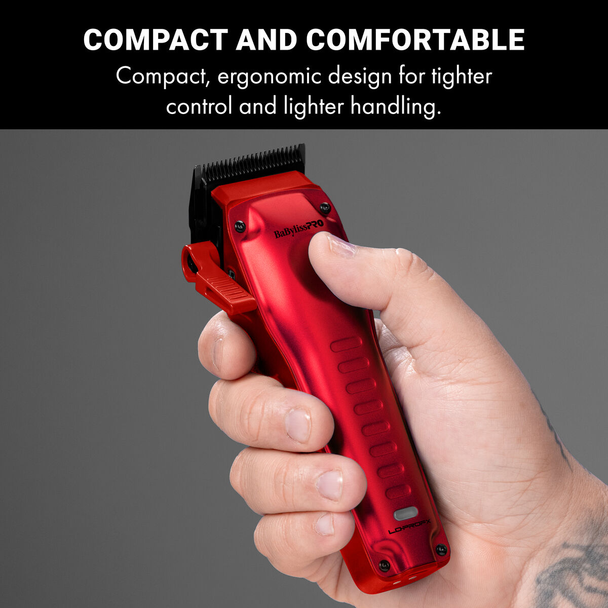 BaBylissPRO&reg; Limited Edition LO-PROFX Compact Clipper (Red), , hi-res 7