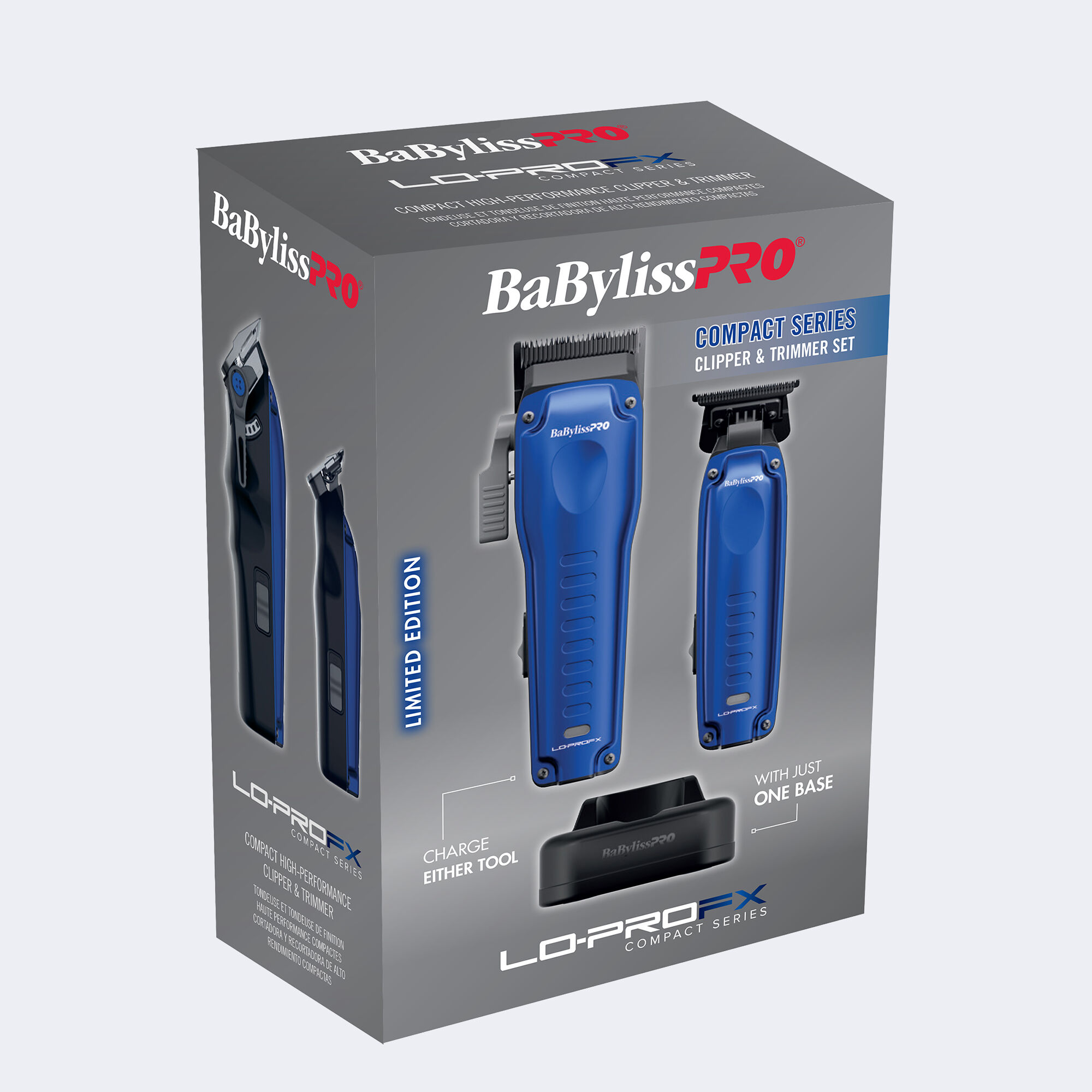 LO-PROFX Compact Clipper & Trimmer Set (Blue) | BaBylissPRO