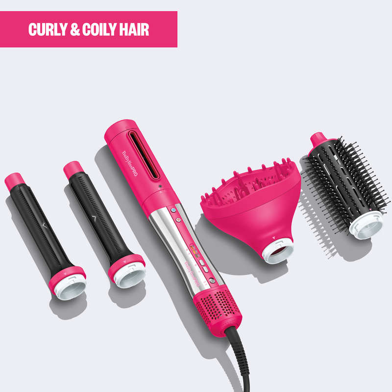 BaBylissPRO&reg; Limited Edition Style/Switch&trade; 5-in-1 Air Styling & Drying System - Curly & Coily (Hot Pink), , hi-res