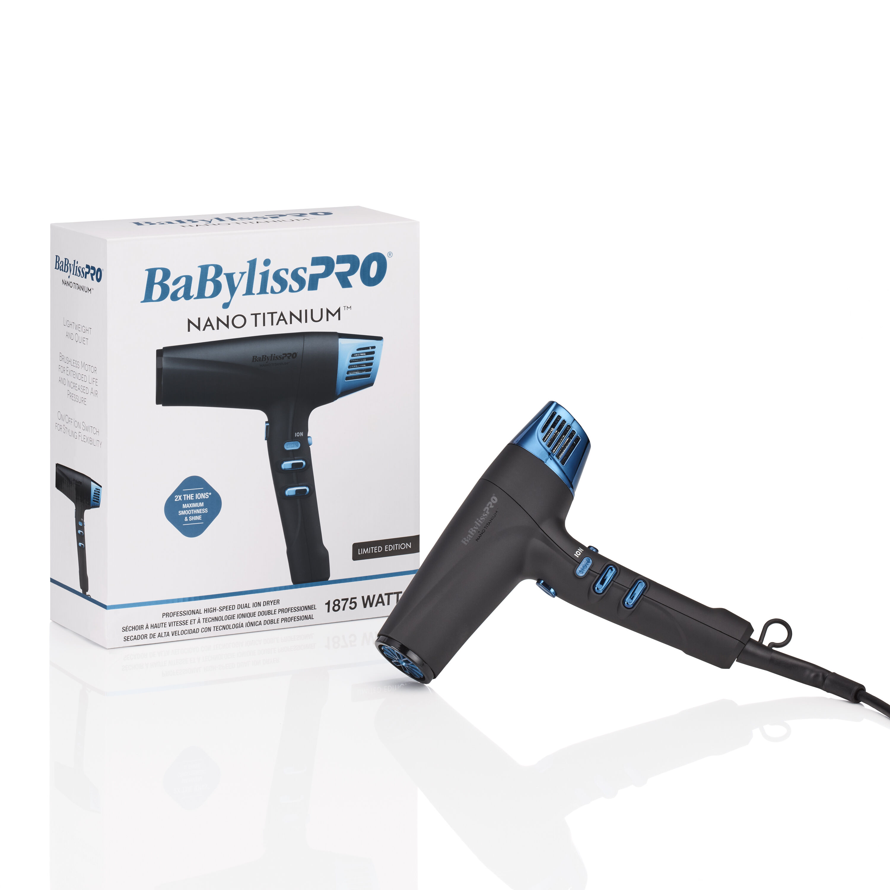Nano Titanium Dual Ionic Dryer (Black & Blue)