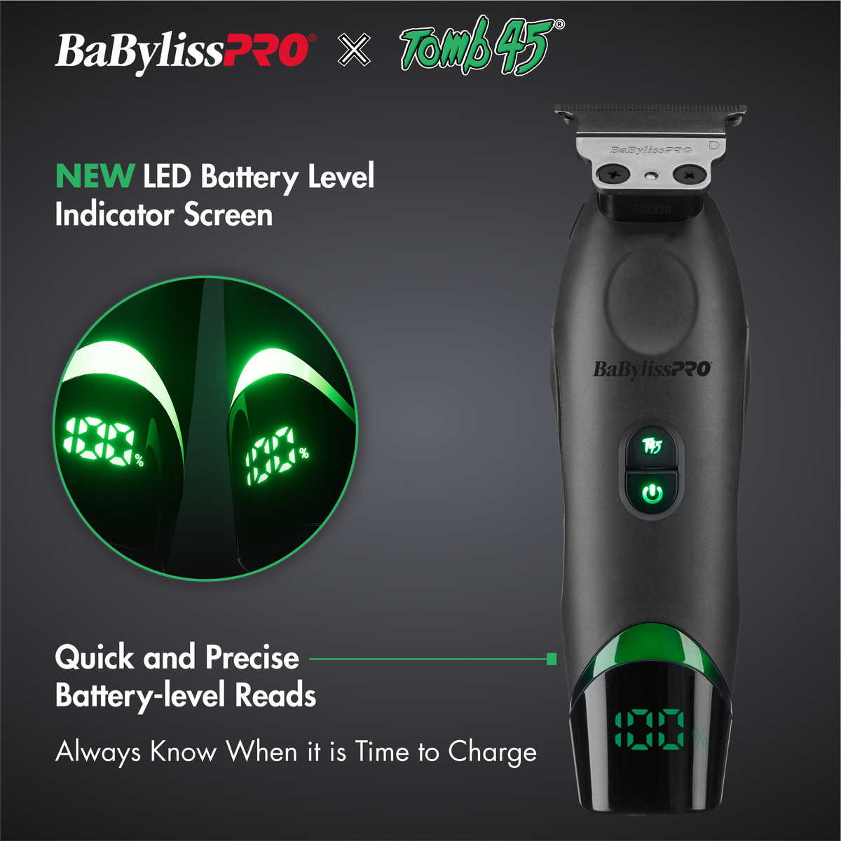 BaBylissPRO&reg; x Tomb45&reg; Wireless-Charging Trimmer, , hi-res 6