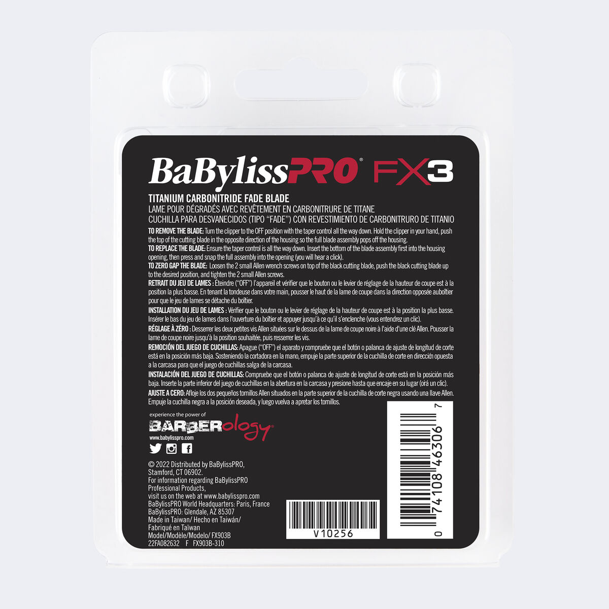 BaBylissPRO&reg; Titanium Carbon-Nitride Standard-Tooth Ultra-Thin Replacement Fade Blade, , hi-res 4