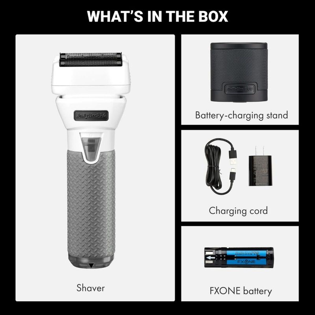 BaBylissPRO&reg; Limited Edition FXONE All-Metal Interchangeable Battery Double-Foil Shaver FrostByte, , hi-res 7